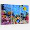 Designart - Coral Reef Coral Colony - Sea & Shore Nautical Photographic on Wrapped Canvas set
